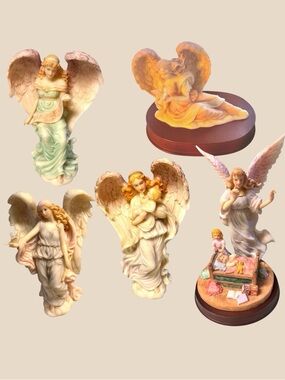 5 Pc Lot - ‘93-96 Seraphim Angel Classics Figurine Resin/Porcelain Figurines 90s